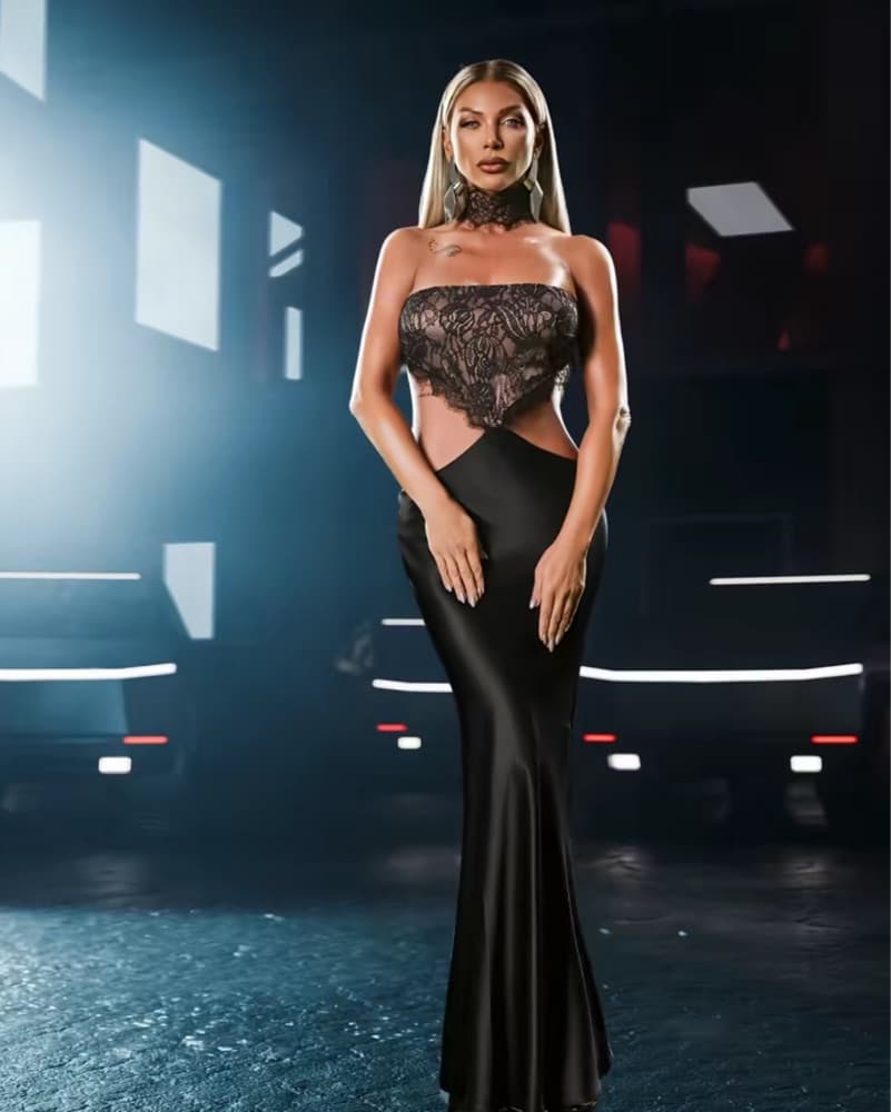 Retrofete Black Lucie Dress - Image 6