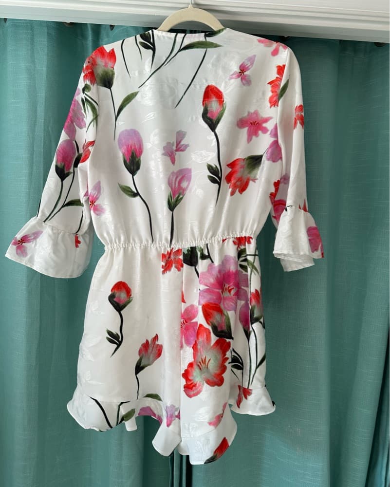 Cute White Floral Romper - Image 3