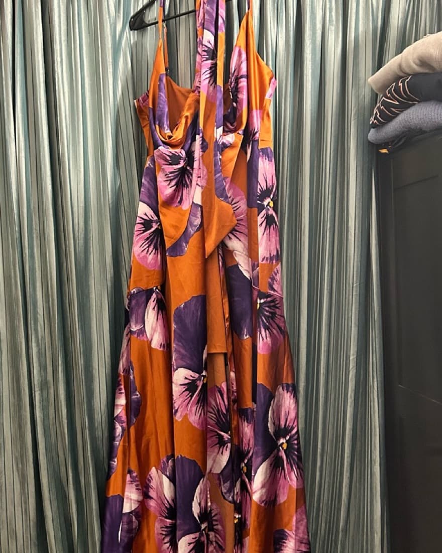Anthropologie Silk Floral Wrap Dress  - Image 2