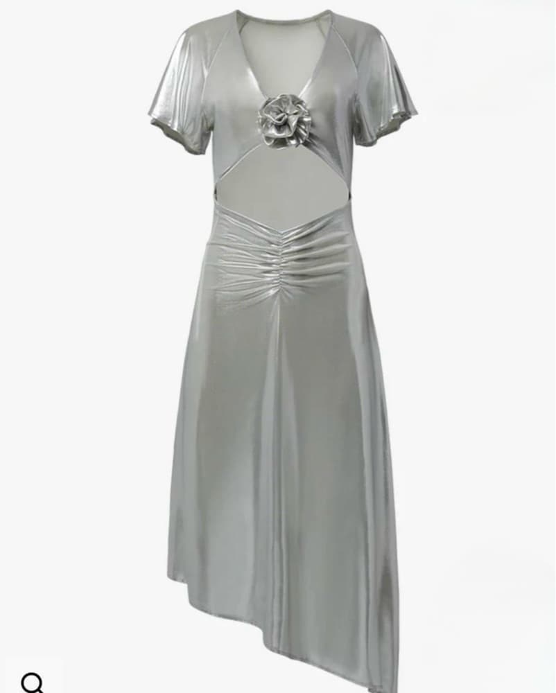 Weworewhat Metallic Dress - Image 3