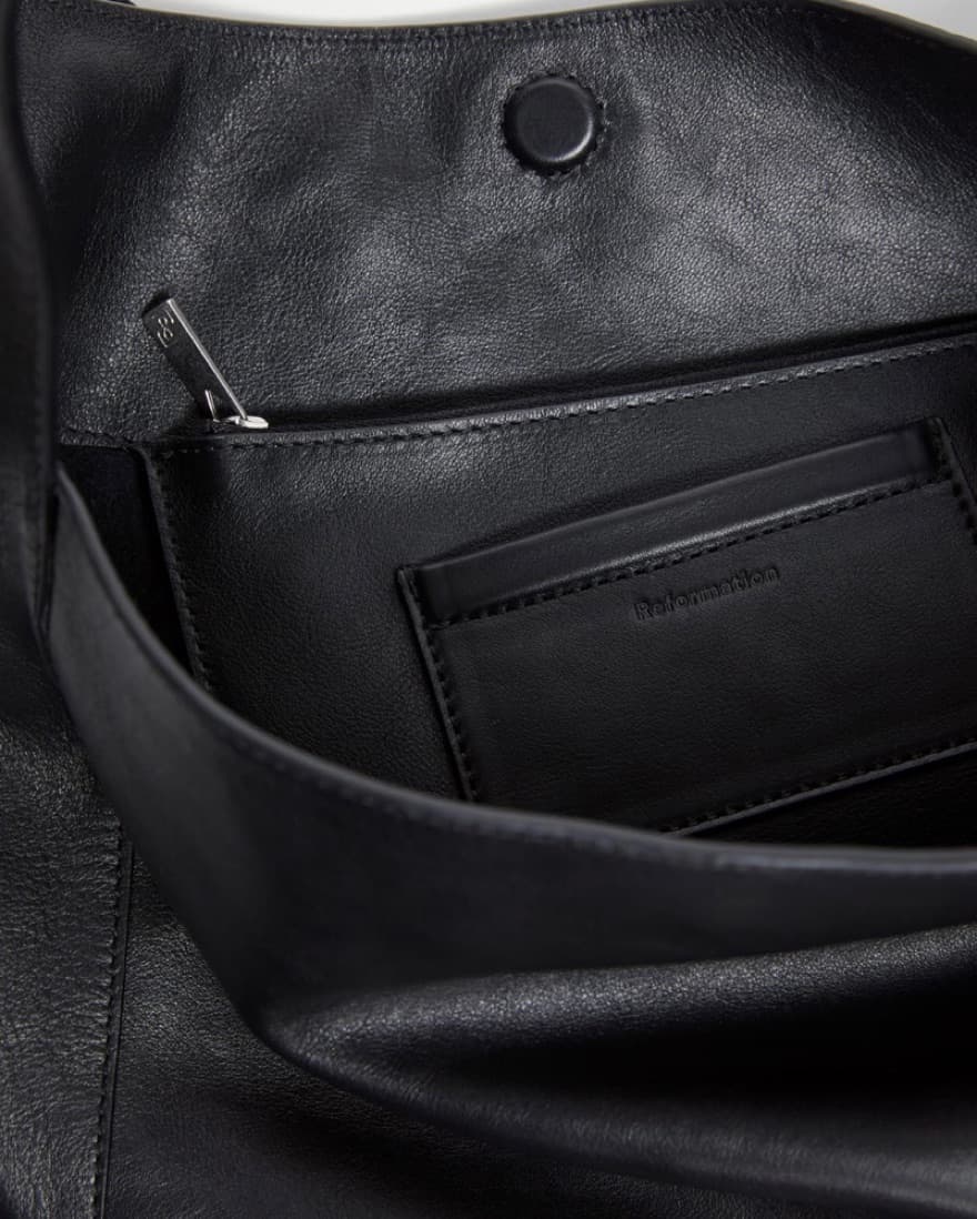 Reformation Vittoria Black Leather Bag  - Image 6