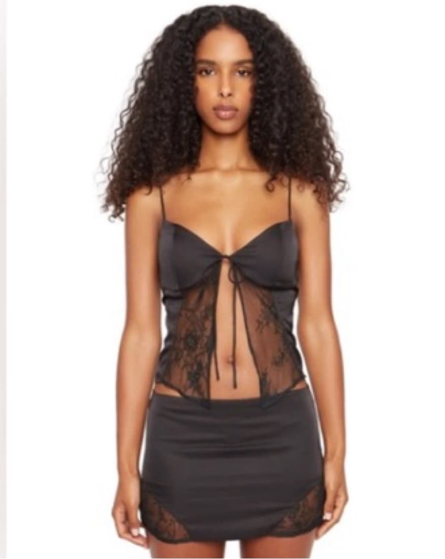Danielle Guizio Black Lace Top  - Image 3