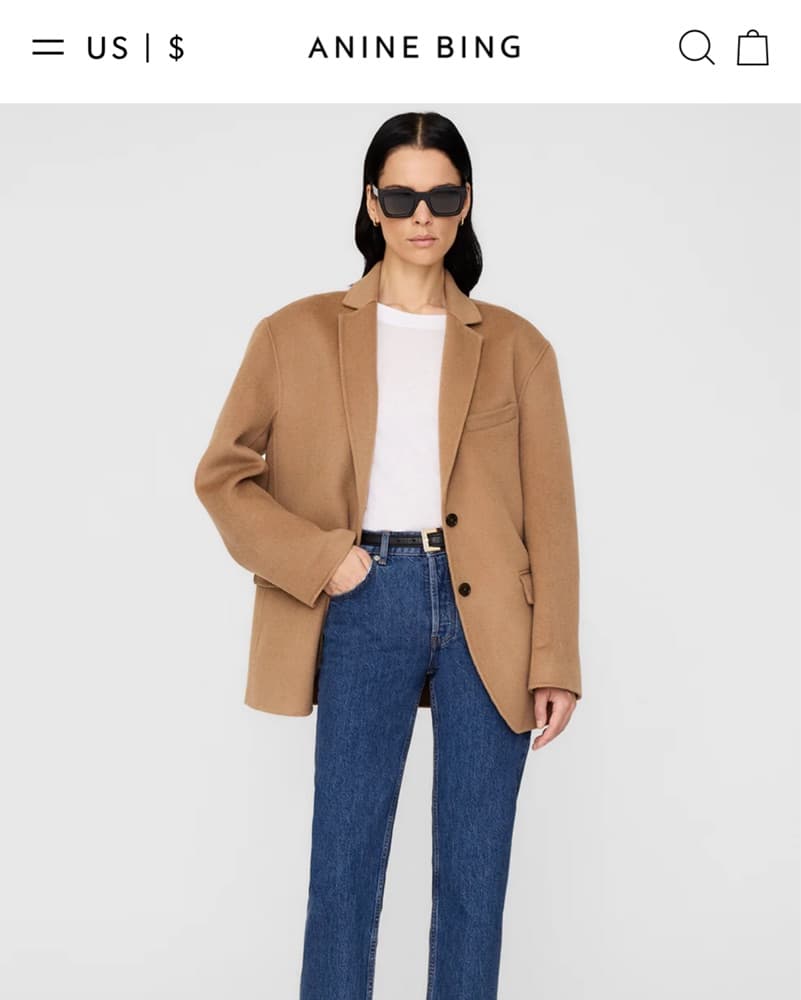 Anine Bing Cashmere Blazer - Image 1