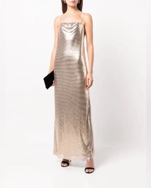 Alice & Olivia Harmony Chainmail Gown - Image 3