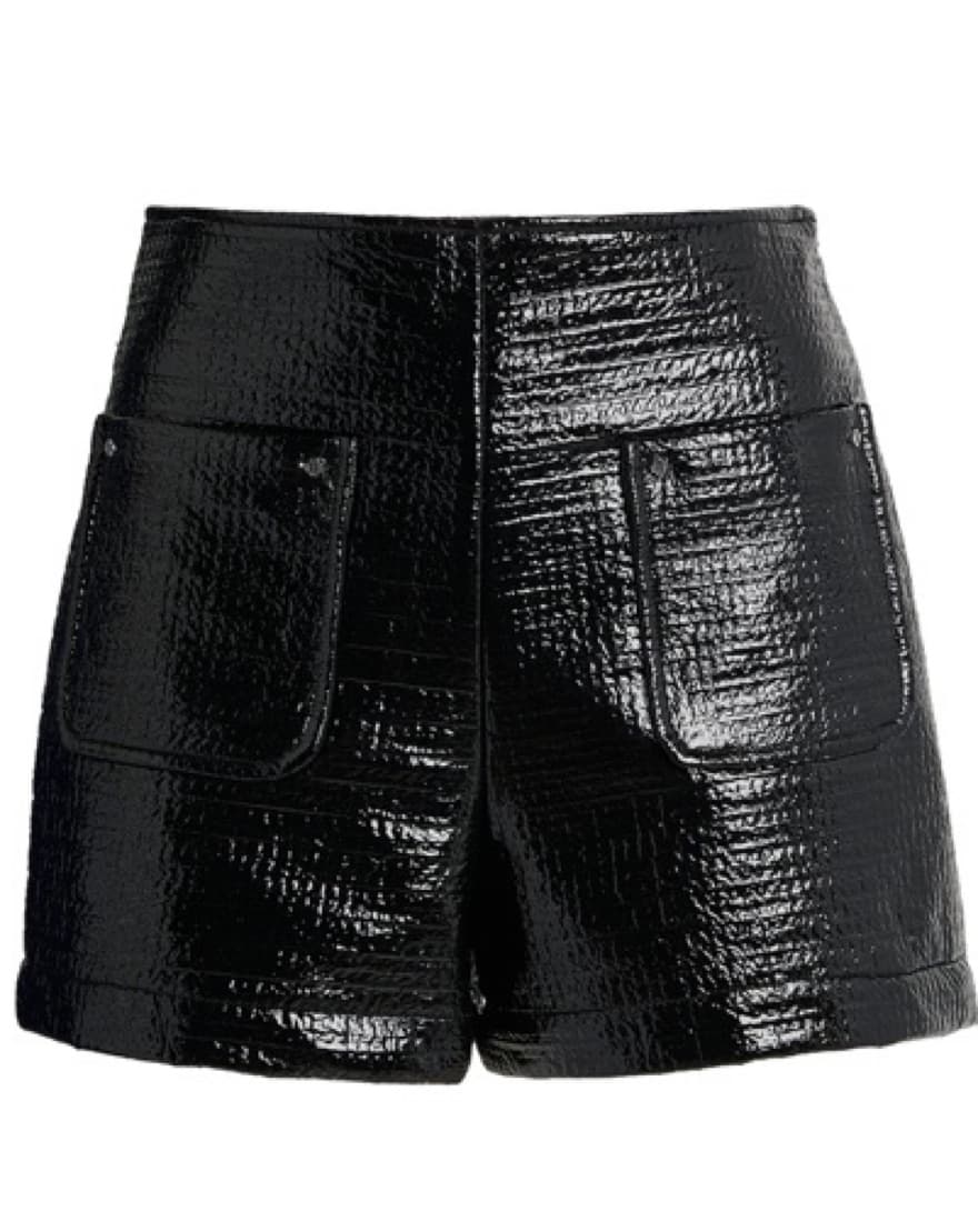 Maje Croc Embossed Shorts - Image 1