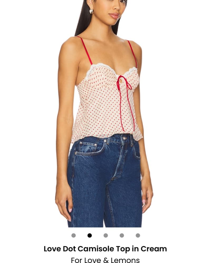 For Love & Lemons Love Dot Camisole Top  - Image 2