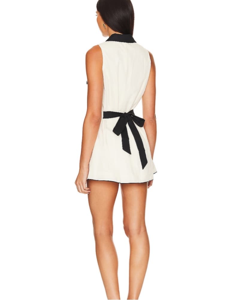 Adrienna Dress In Tuxedo - Image 3