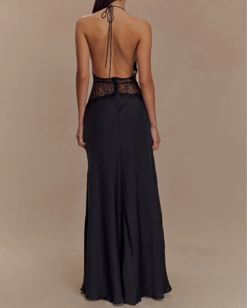 Meshki Black Lace Dress - Image 2