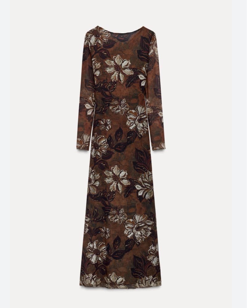 Floral Maxi Dress with Criss-Cross Back - Image 1