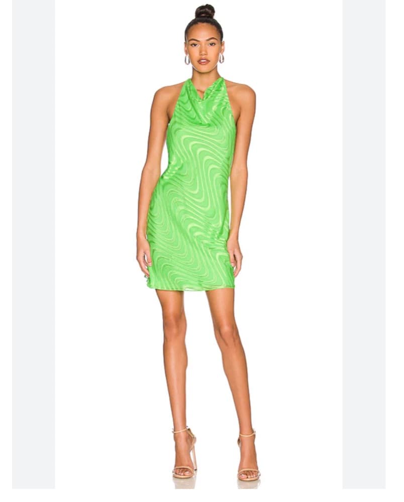 Amanda Uprichard Green Mini Dress - Image 1