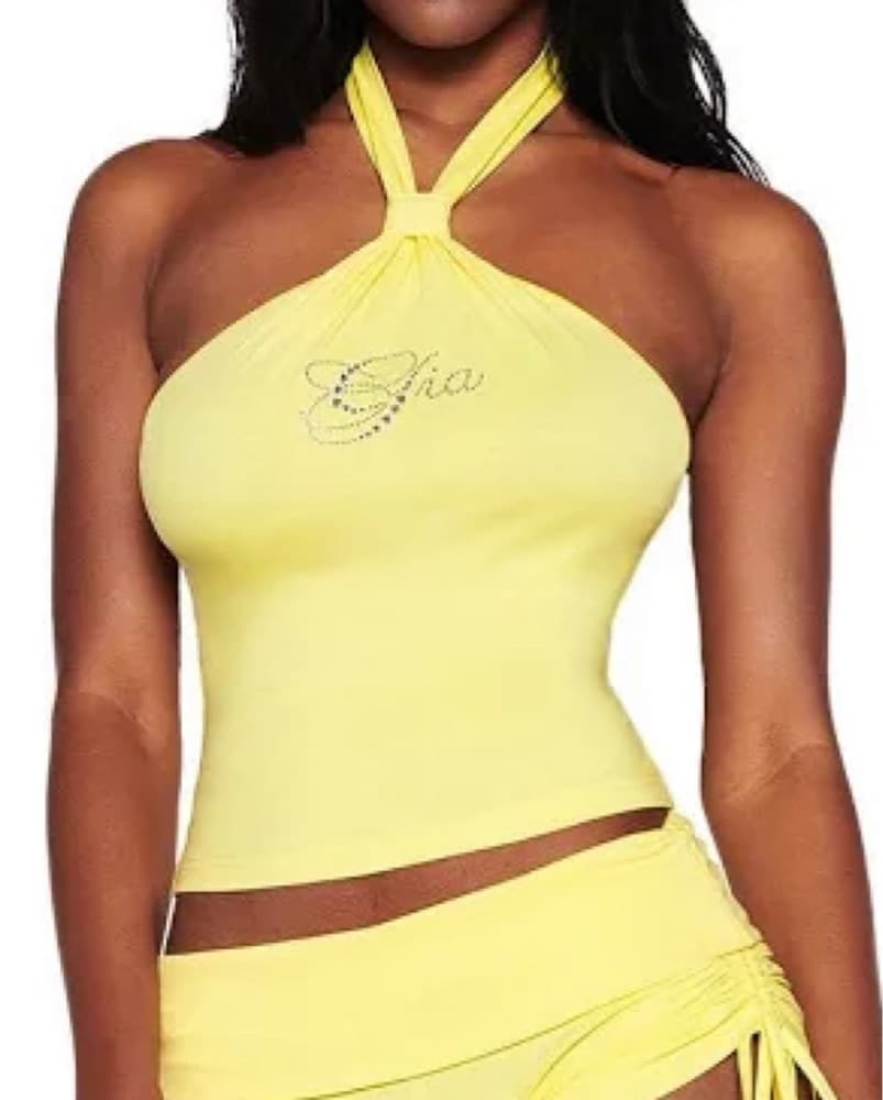 Yellow iamgia top&black pants - Image 1