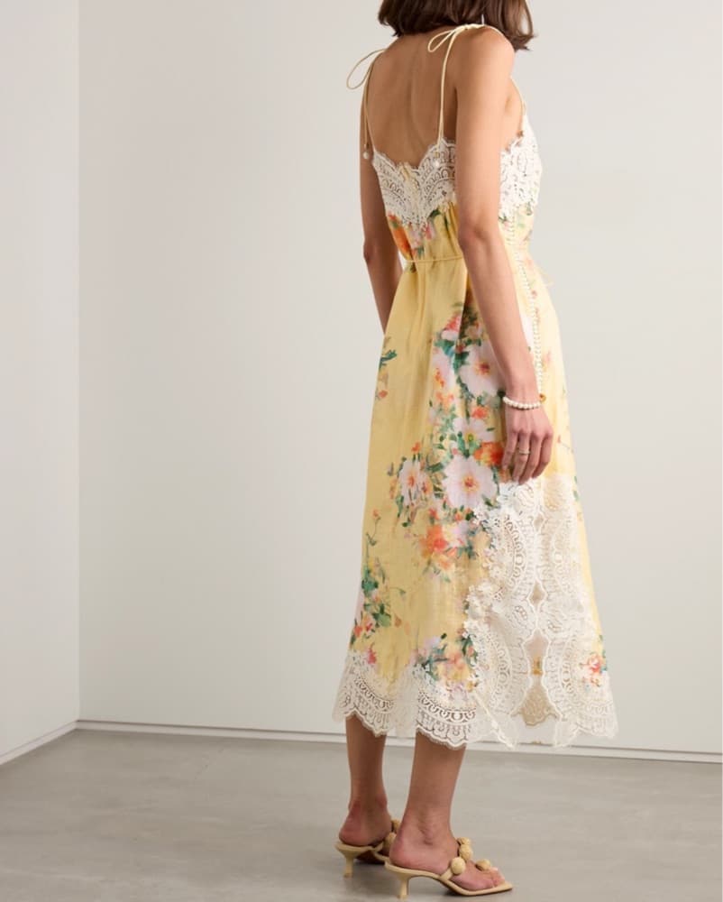 Zimmerman yellow Floral Linen Dress - Image 3