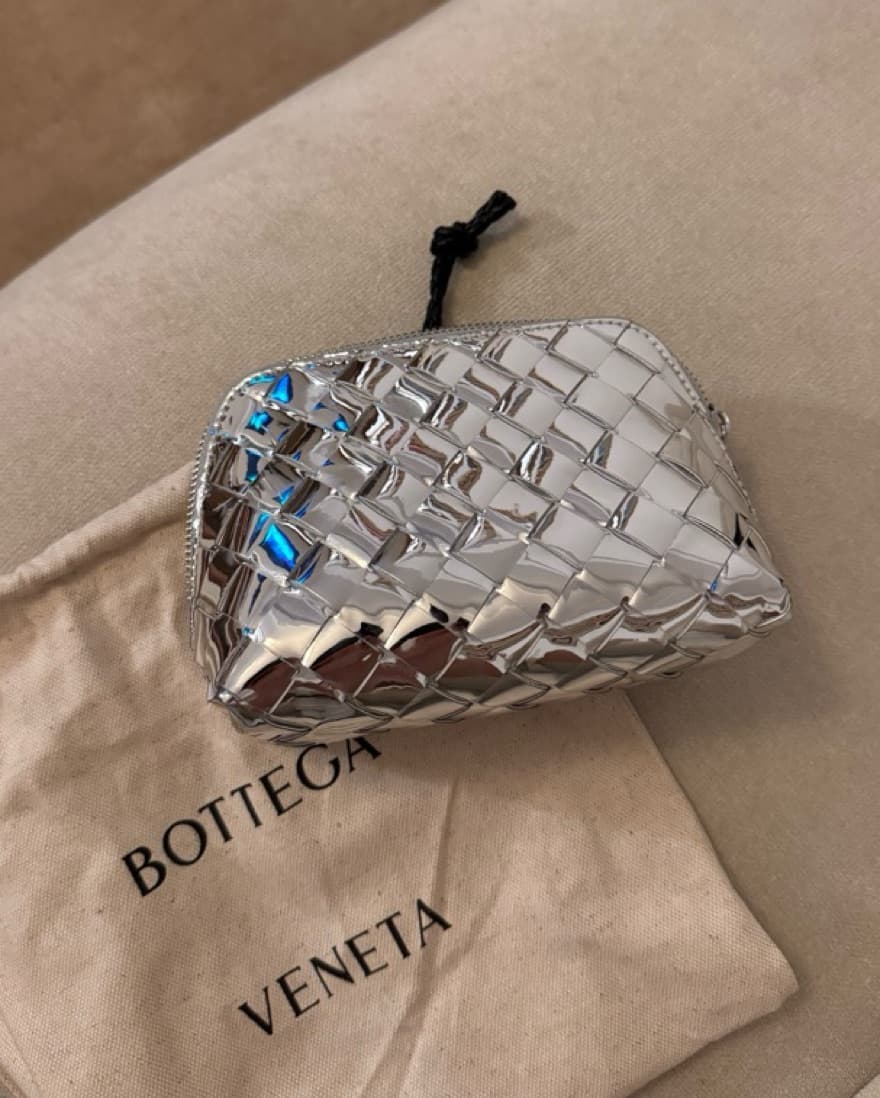 Bottega Silver Clutch - Image 2