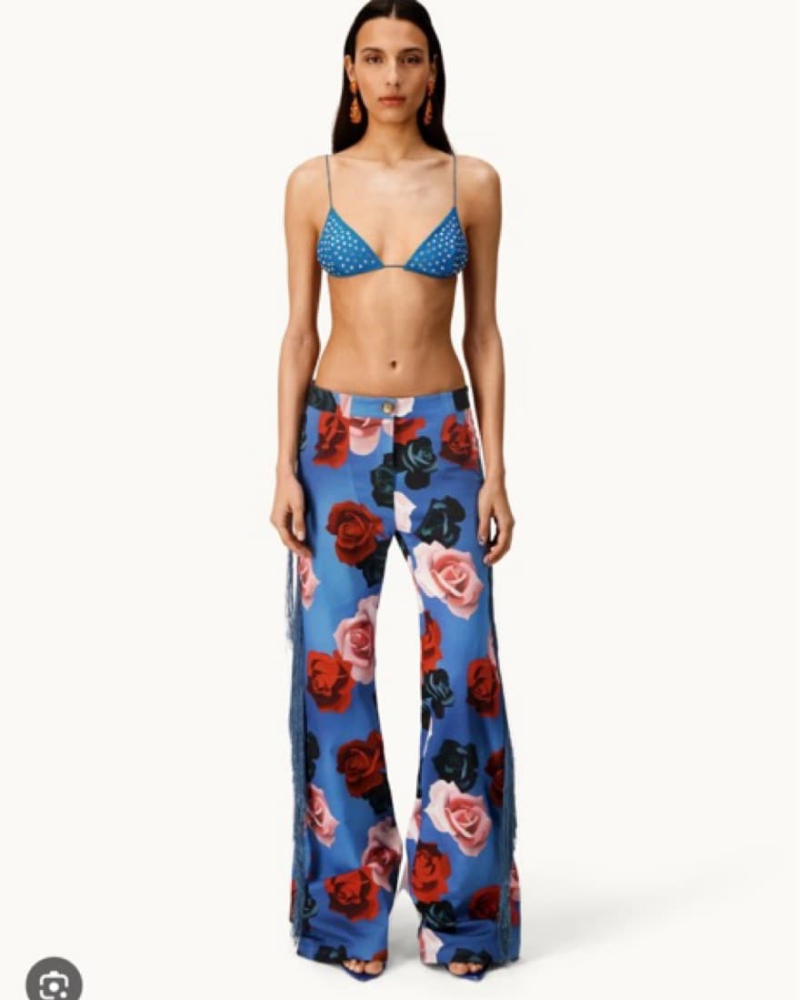 Mirae Noa Icy Rose Fringe Pants - Image 1