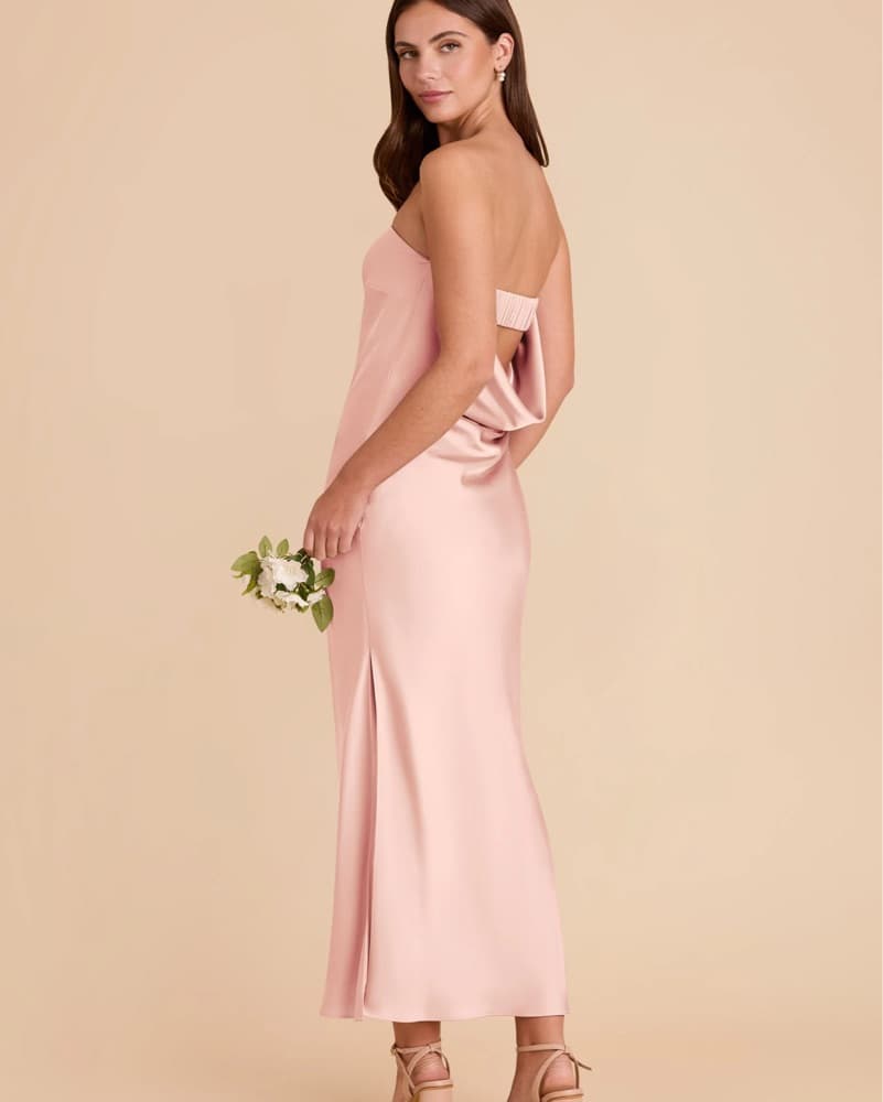 Elegant Strapless Bridesmaid Dress - Image 4