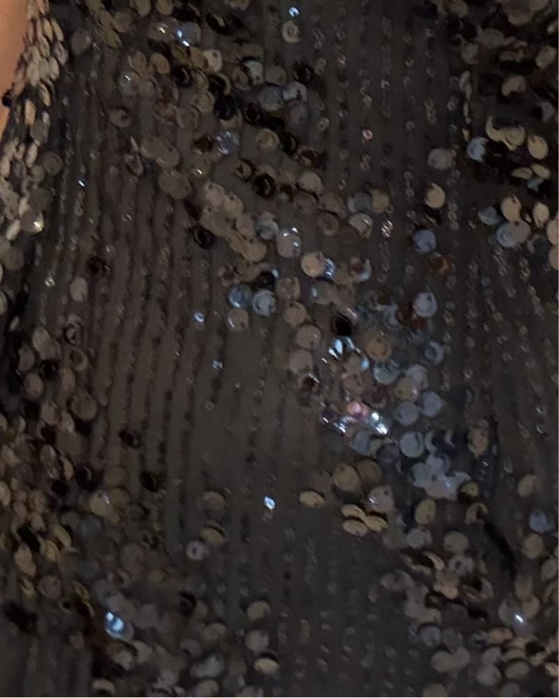 Long Black Sequin Gown - Image 5