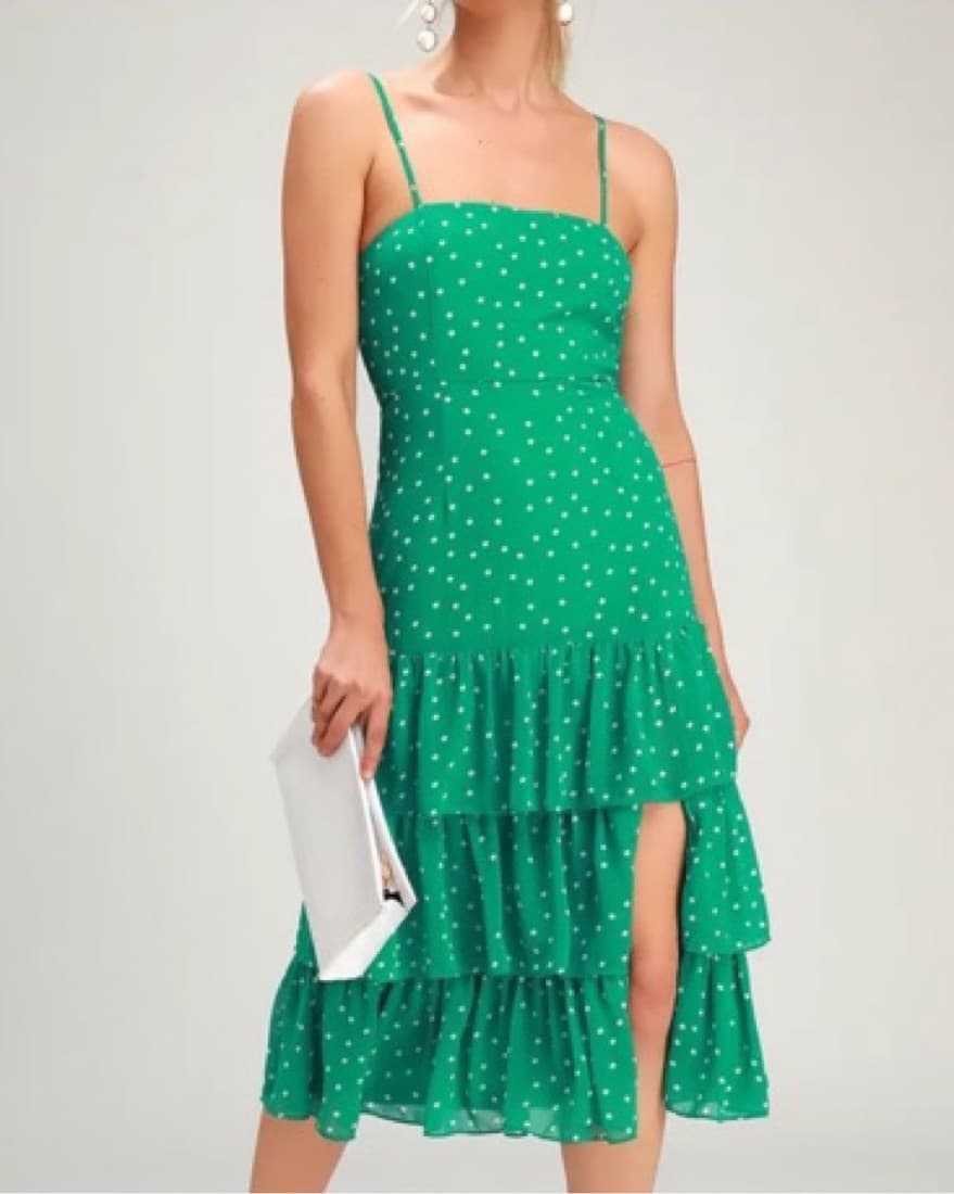 Nellie Green Polka Dot Dress - Image 3