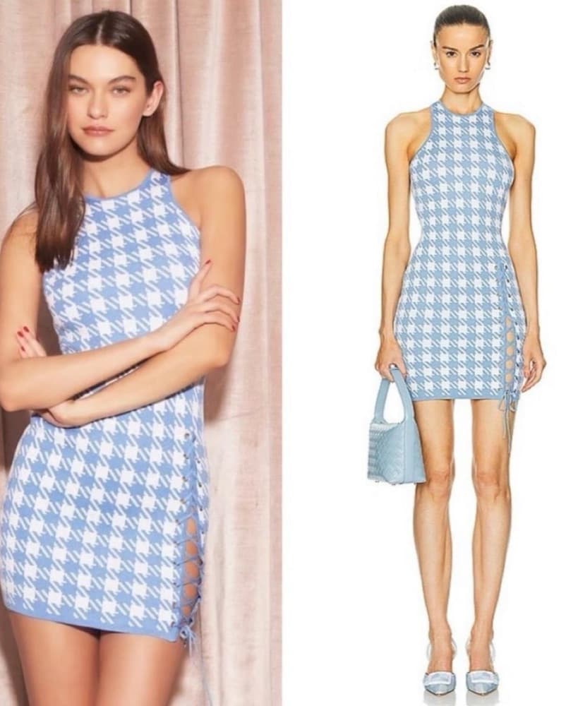 Fleur Du Mal Blue Mini Knit Dress XS/S - Image 1