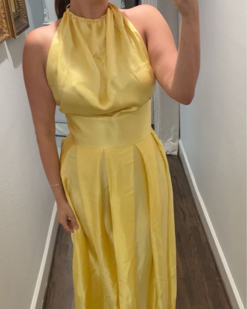 Harmur Backless Yellow Gown - Image 3