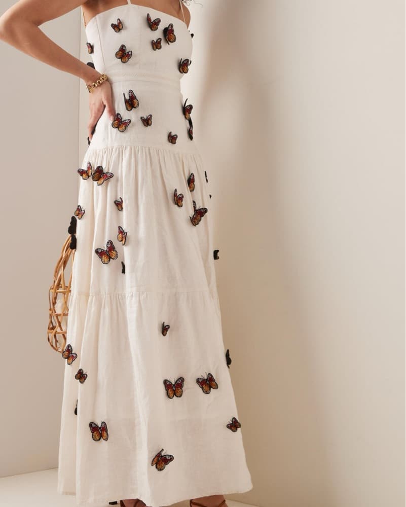 Agua Bendita Lima Embroidered Butterfly - Image 3