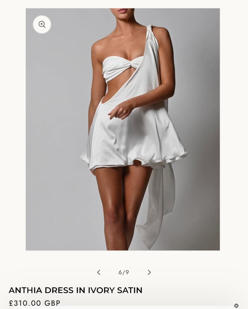 The Dolls House Ivory Satin Dress - Image 3