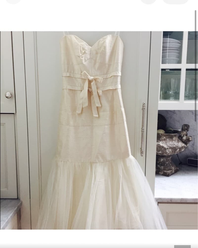abs Off White Tulle Chiffon Dress  - Image 1