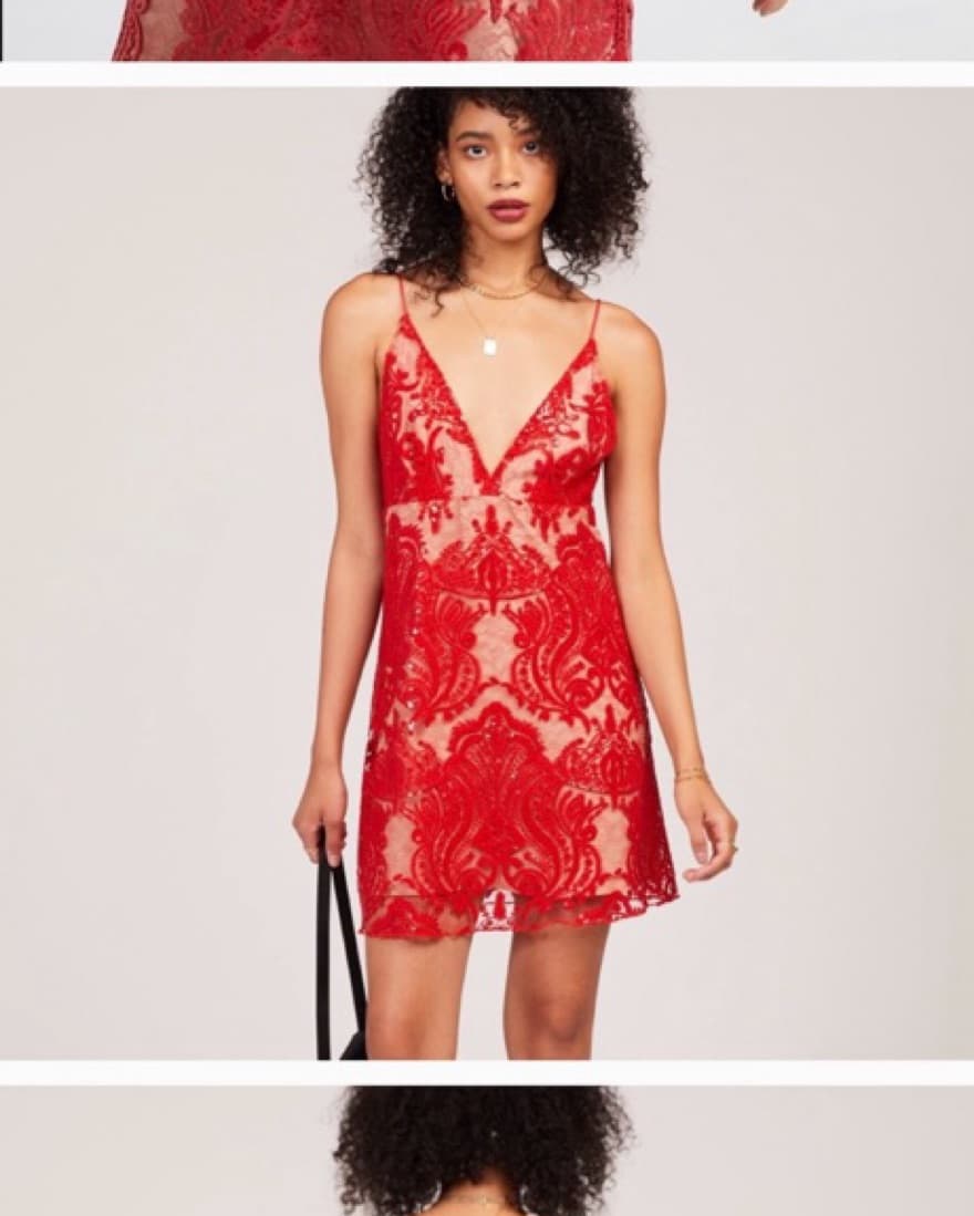 Red Free People Mini Dress - Image 1