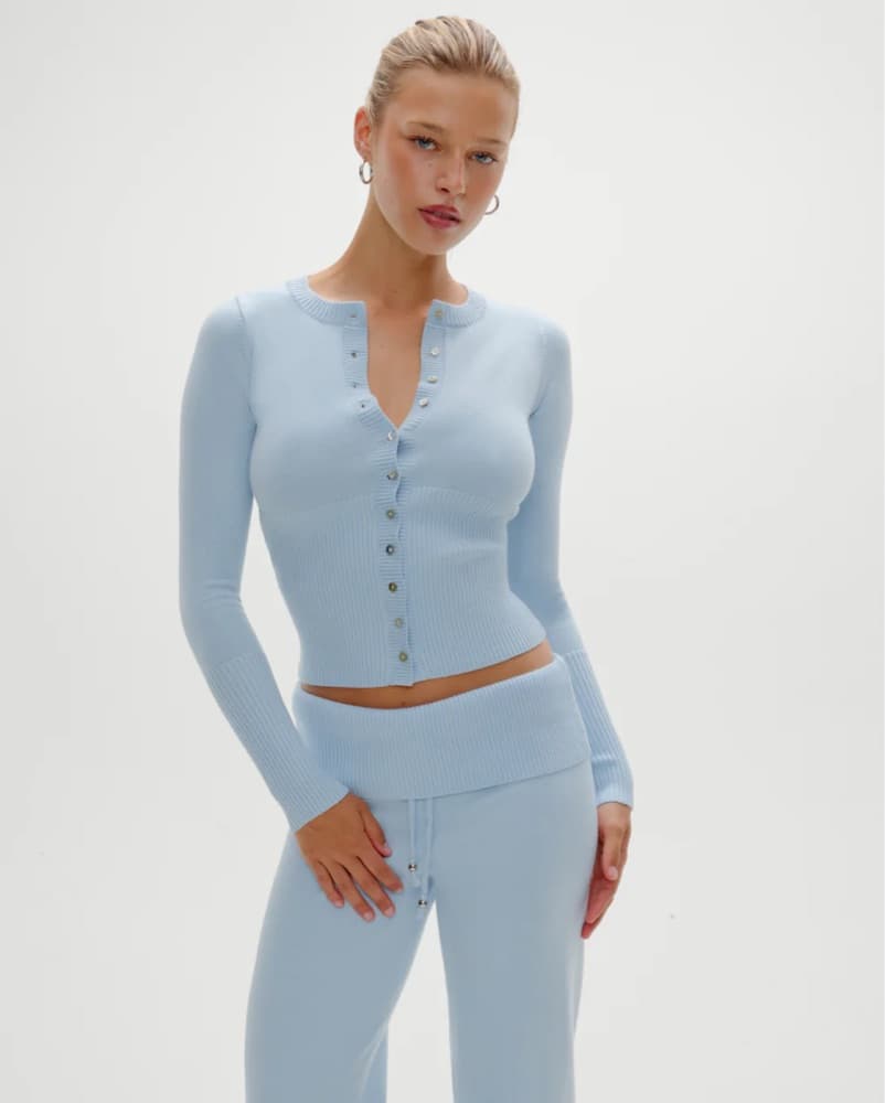 Frankie’s Bikinis Button Up Knit Sweater - Image 6