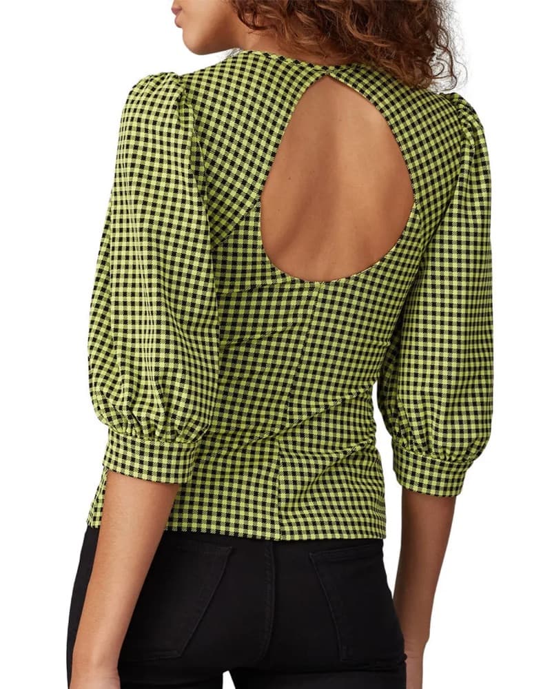 Amanda Uprichard Gingham Jilly Top  - Image 2