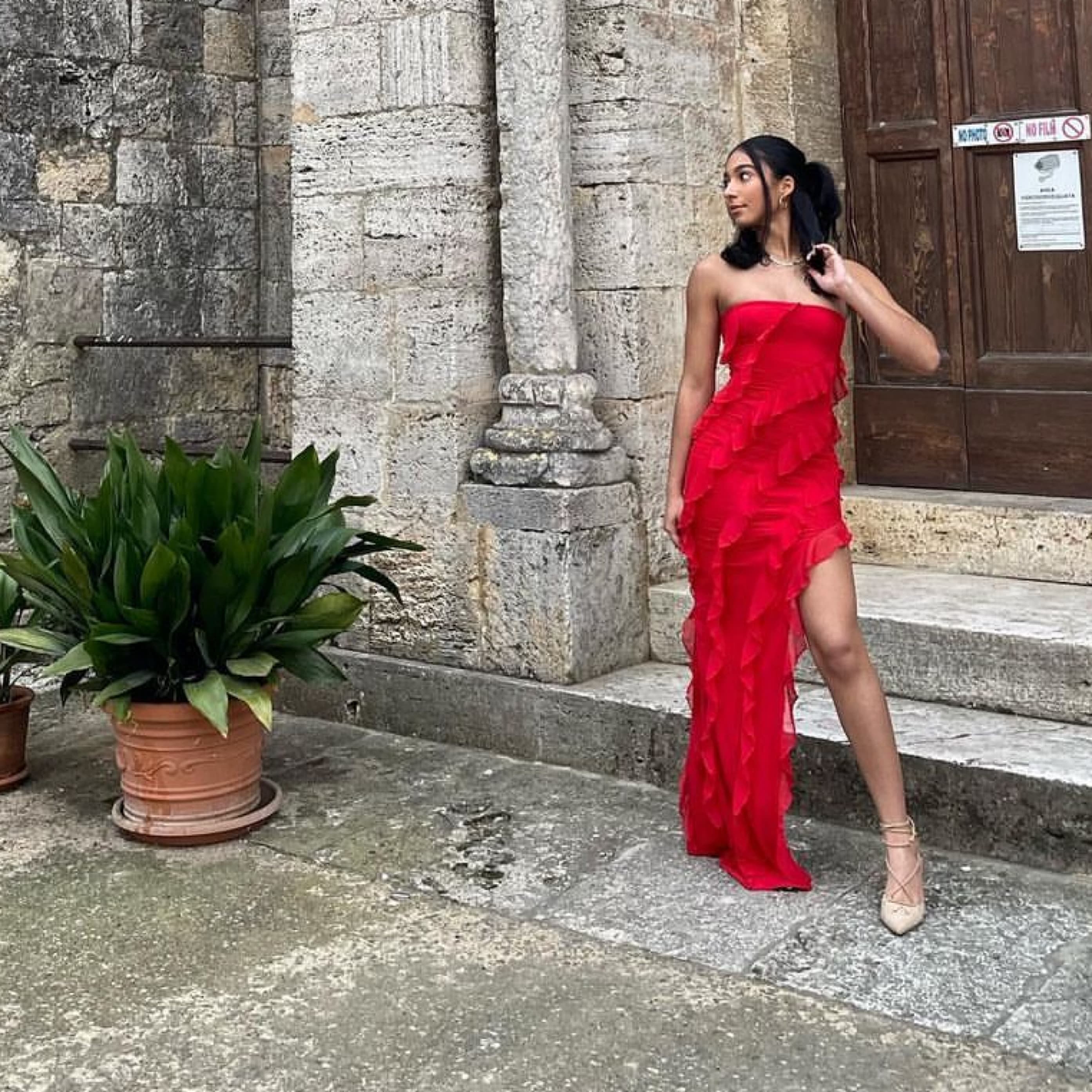 Oh Polly bandeu ruffled maxi dress  - Image 2
