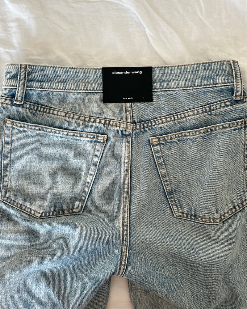 Alexander Wang Light Wash Denim Jeans Straight Leg Jean - Image 3