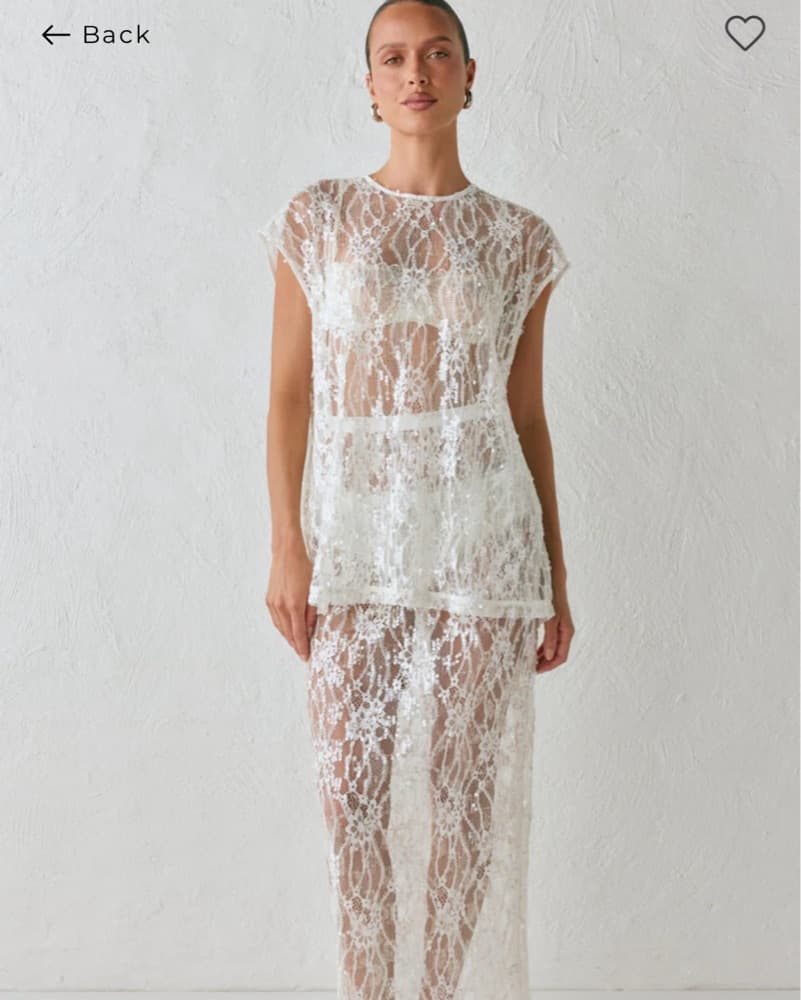 VRG GIRL DEVYN SEQUIN TOP WHITE - Image 4