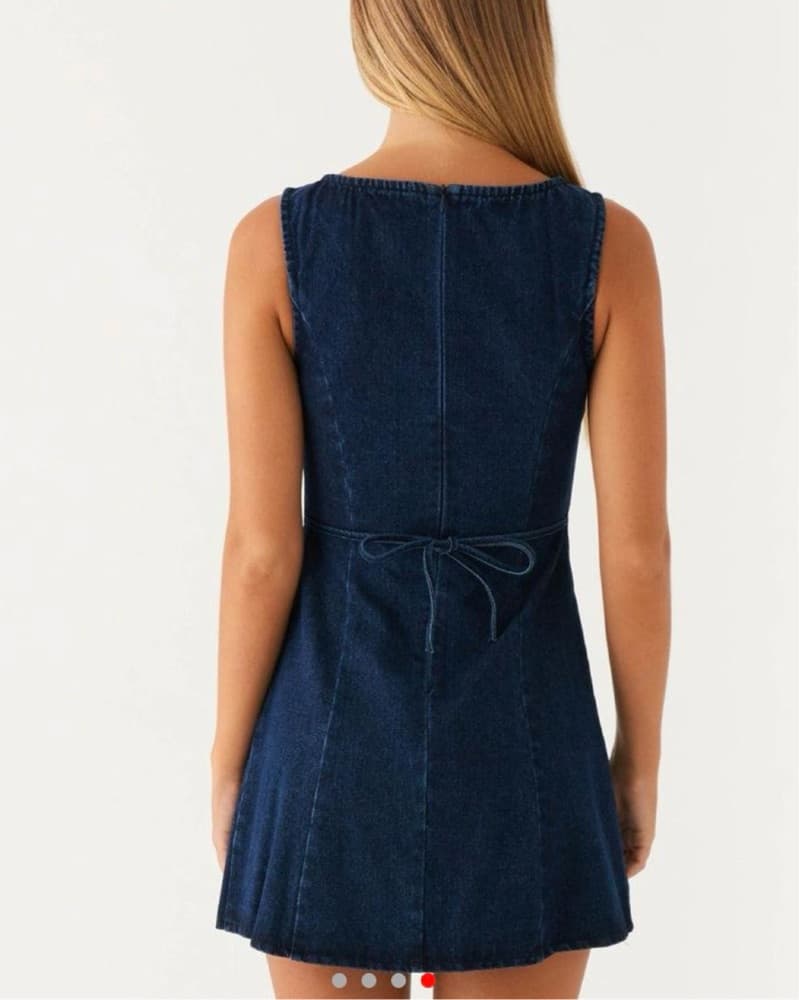 Denim Rochelle Mini Dress - Image 4