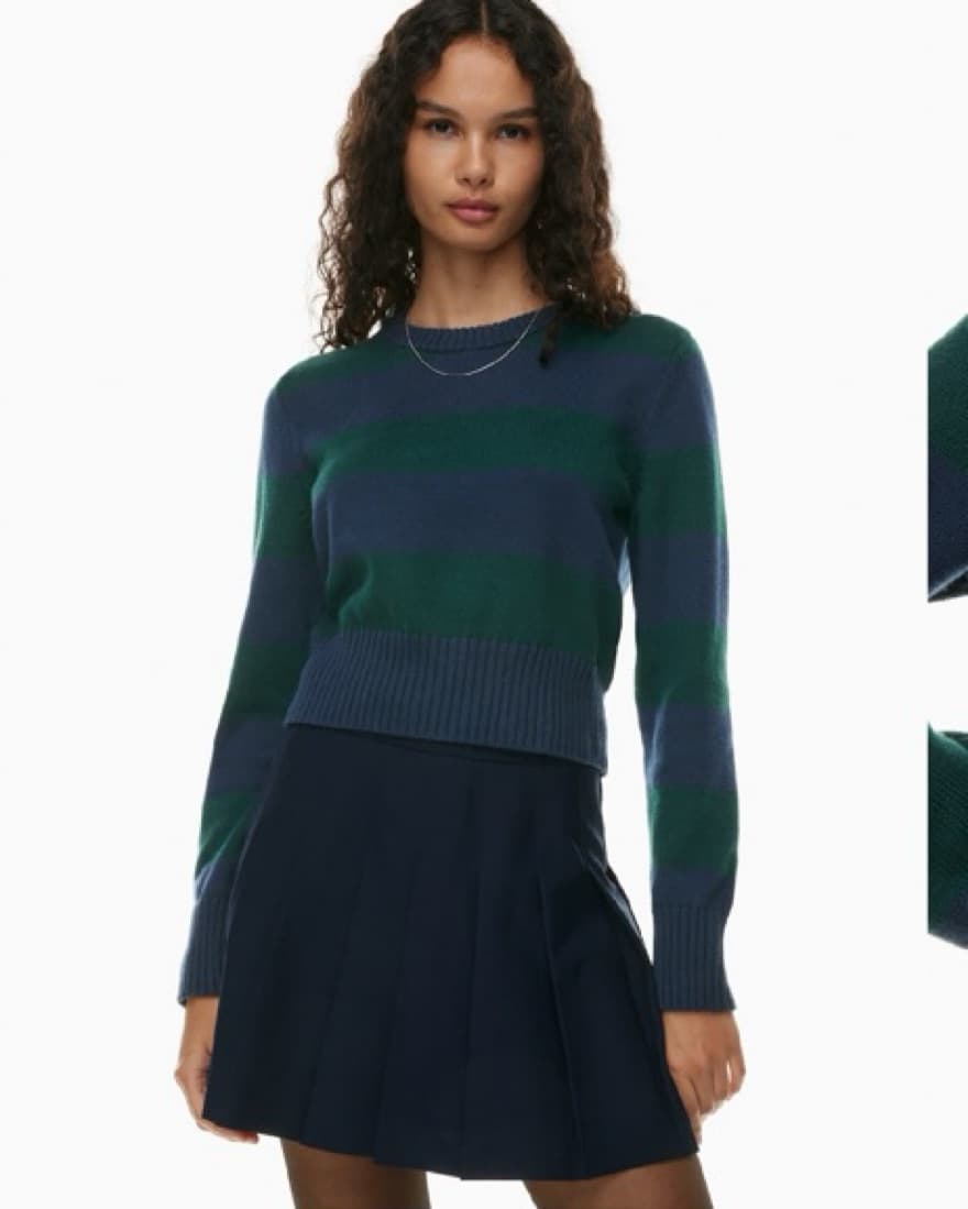 Striped Cropped Sweater - Image 4