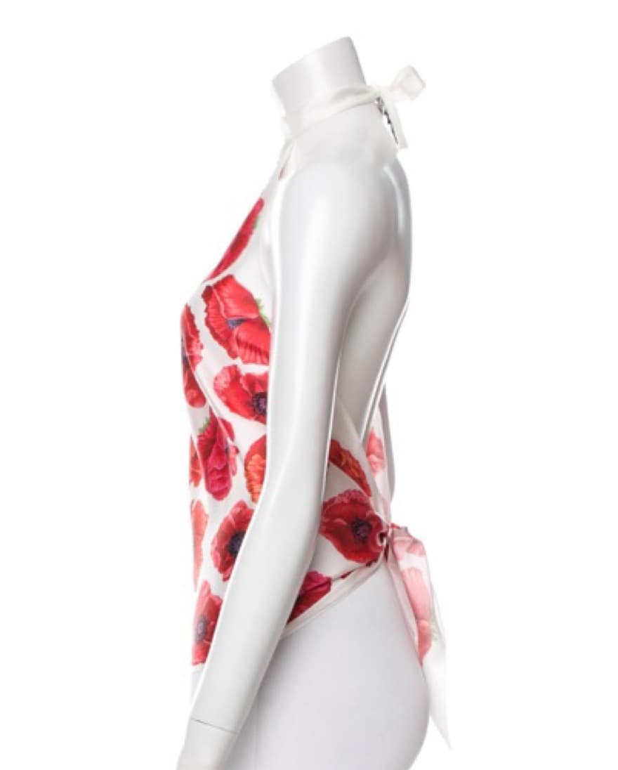 Gucci Silk Scarf Halter Tie Blouse - Image 2