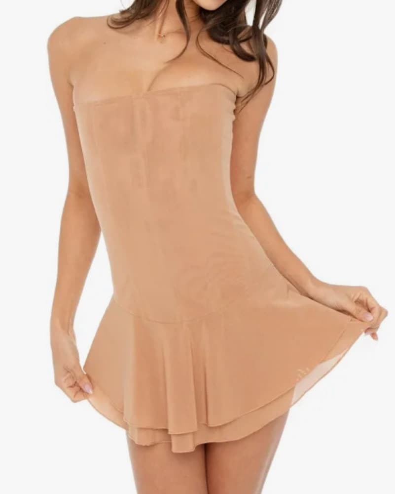 Are You Am I Beige Corset DRESS Xs - Image 2