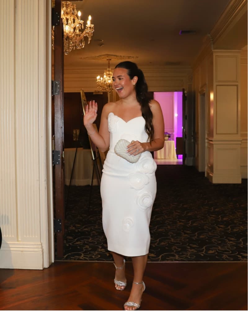 White Flower Bridal Shower Dress - Image 4