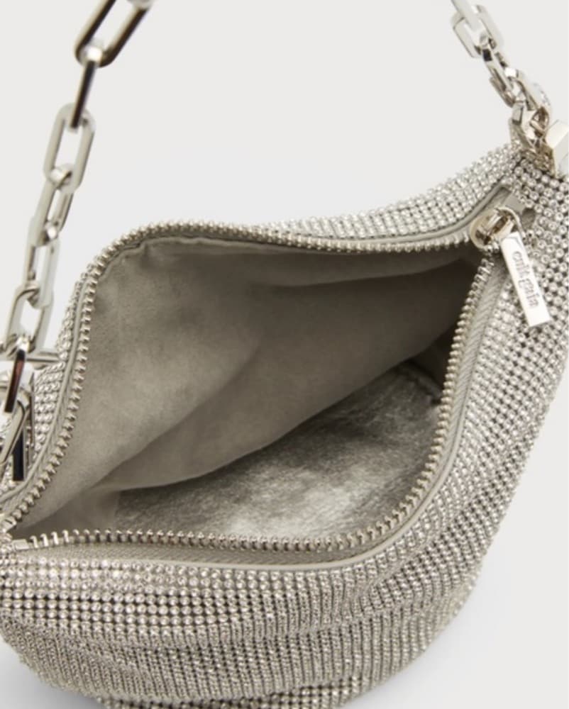 Cult Gaia Silver Rhinestone Shoulder Bag - Image 3