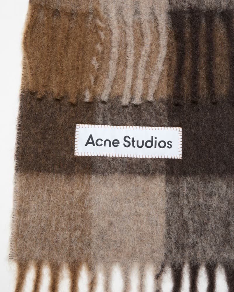 Acne Studios Check Fringe Scarf - Image 3