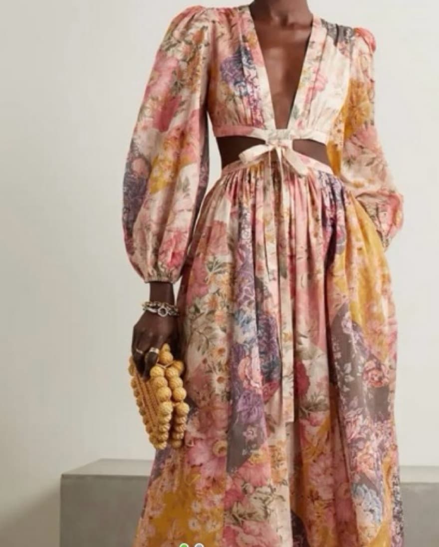 Zimmermann pattie Patchwork Midi - Image 1