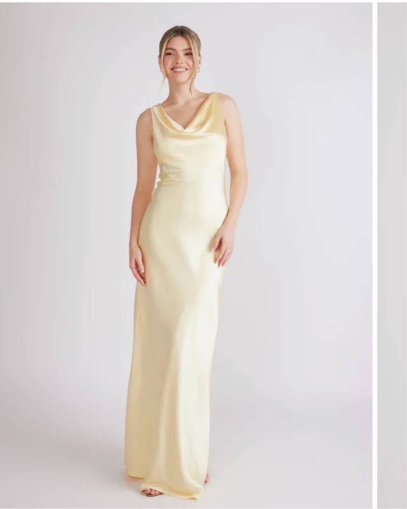Butter Yellow Long Dress - Image 2