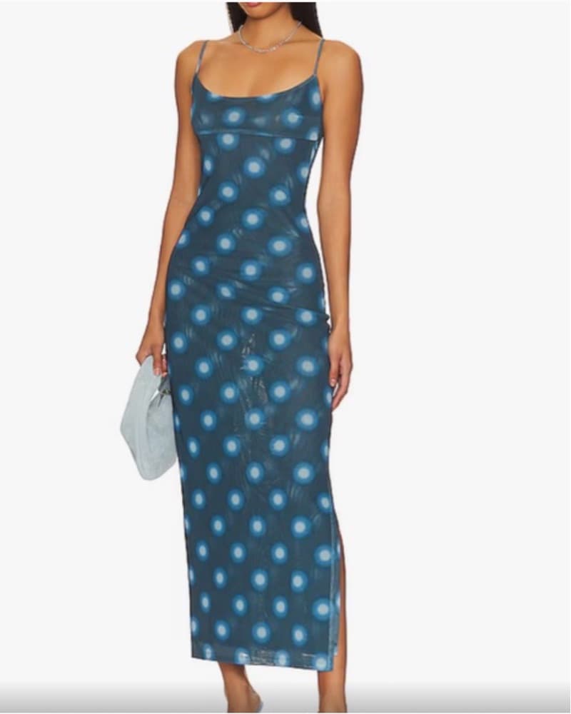 Blue Dotted Miaou Dress - Image 1