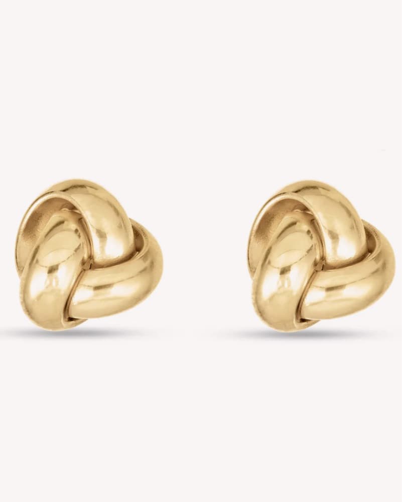 Stone and Strand Puffed Knot Studs - Image 1
