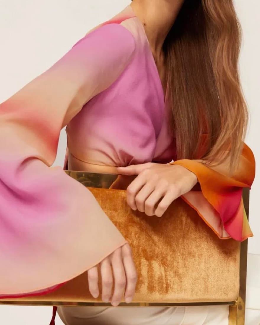 Nicole Miller Ombré Silk Corset Top - Image 4