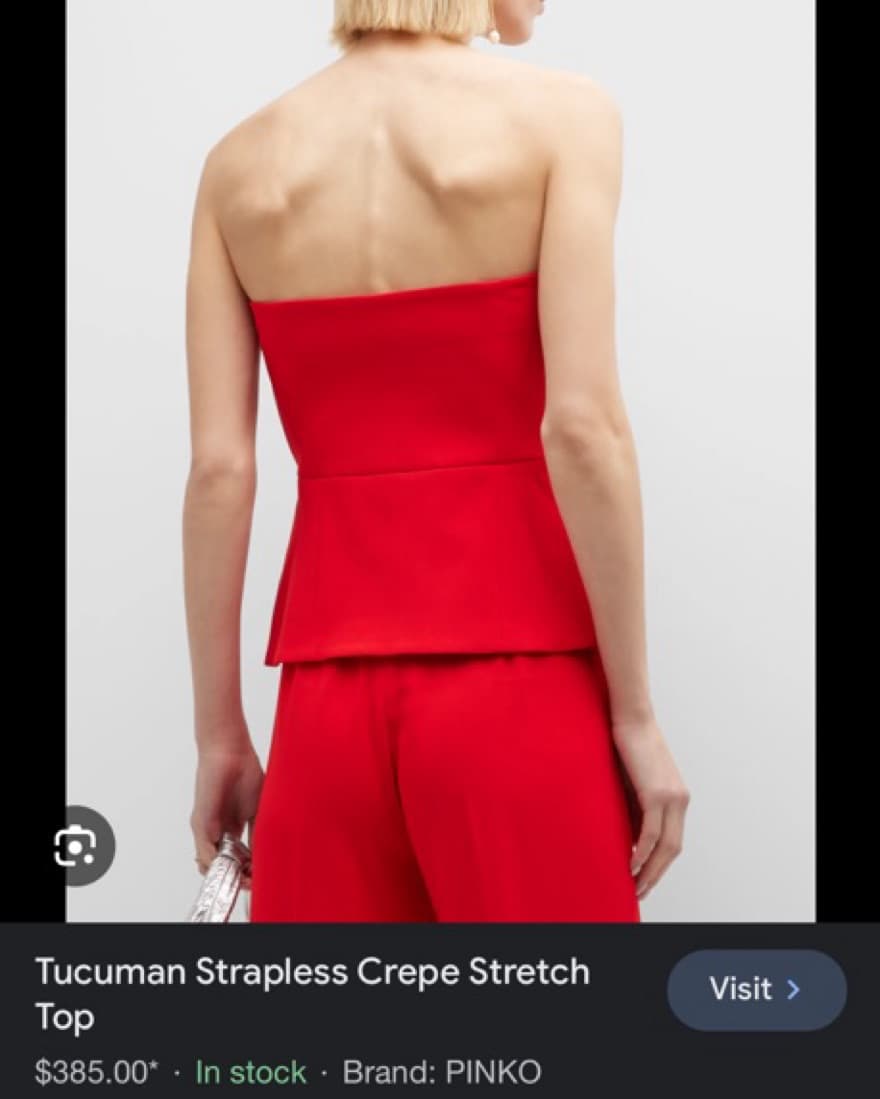 Red Pinko Button Up Top/Vest - Image 3