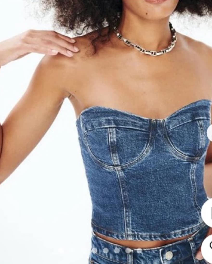 Reformation Denim Corset - Image 1