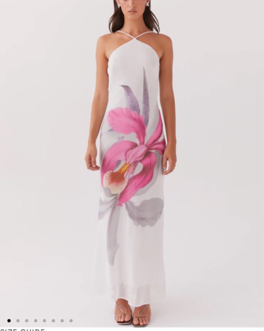 Floral White Maxi Dress - Image 1
