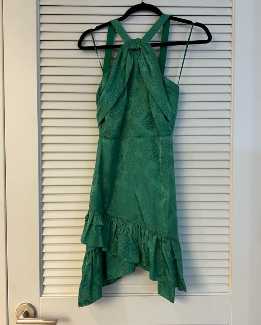 Saloni Green Cocktail Dress - Image 5