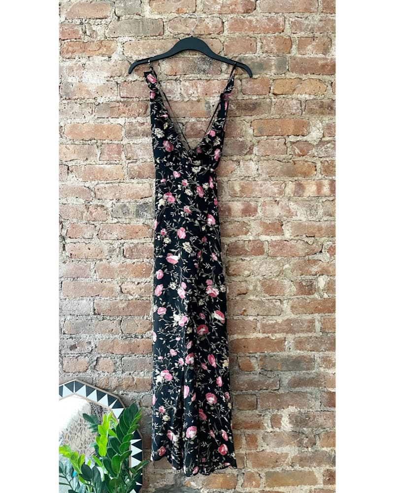 Floral Midi Dress with V-Neck - Image 2