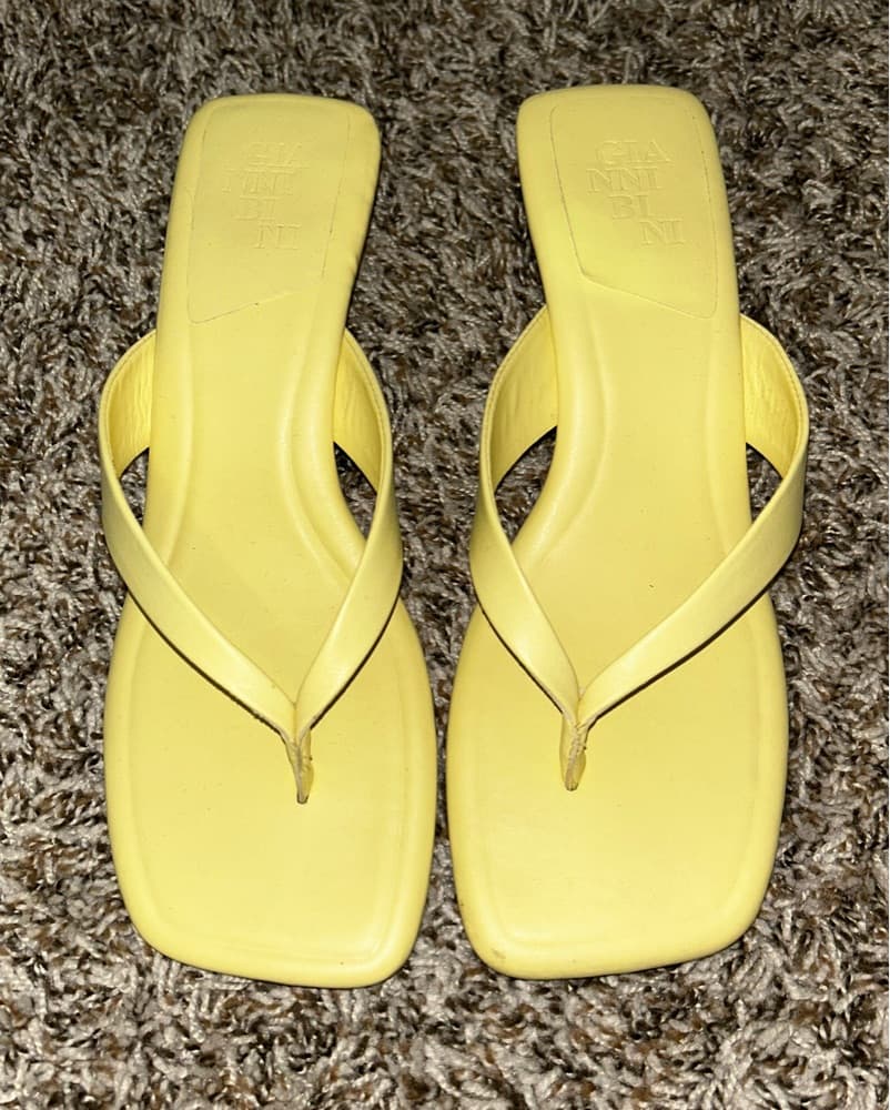 Gianni Bini Yellow Kitten Heels - Image 1